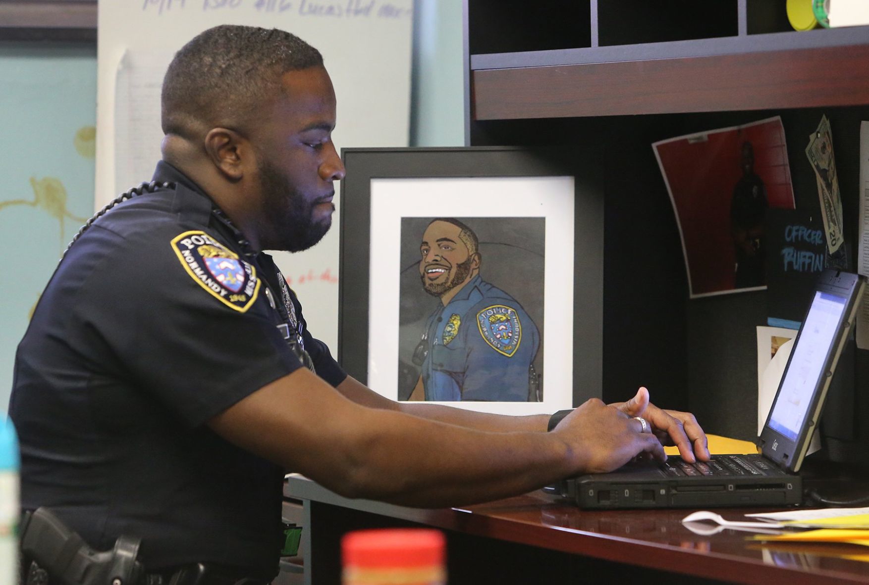 Normandy school resource officer back to his roots